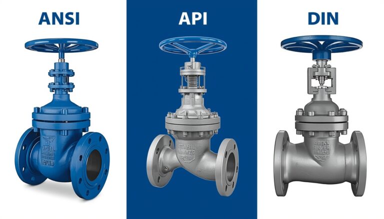 industrial valve standards ANSI API DIN comparison diagram