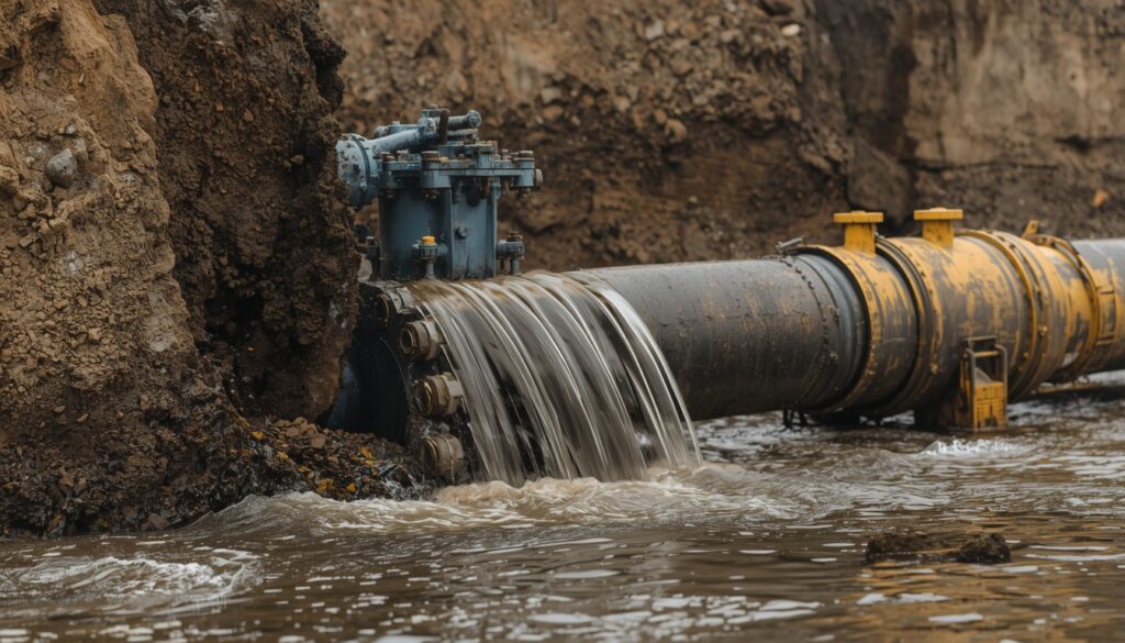 Industrial valves used in mining slurry pipeline systems with heavy-duty flow control equipment