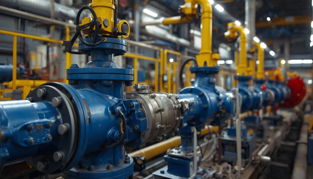 industrial valves in oil and gas pipeline system high pressure flow control
