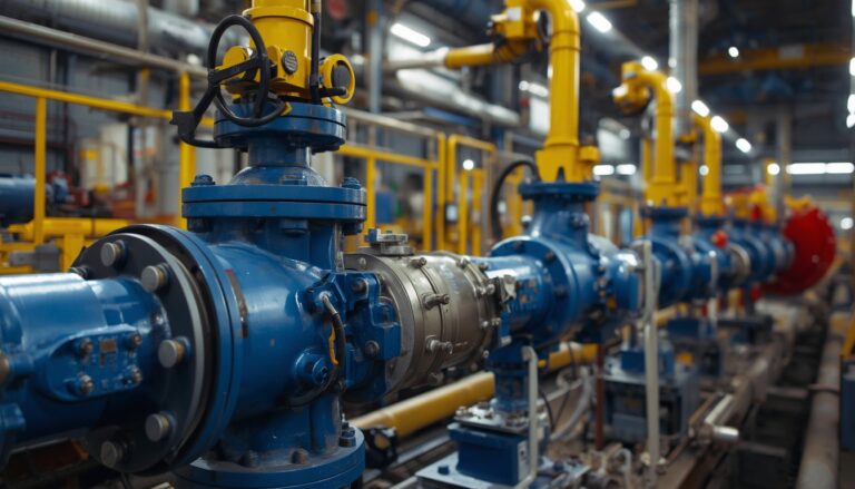 industrial valves in oil and gas pipeline system high pressure flow control