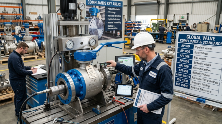 Global valve compliance standards for industrial valve manufacturers including API ASME and ISO requirements