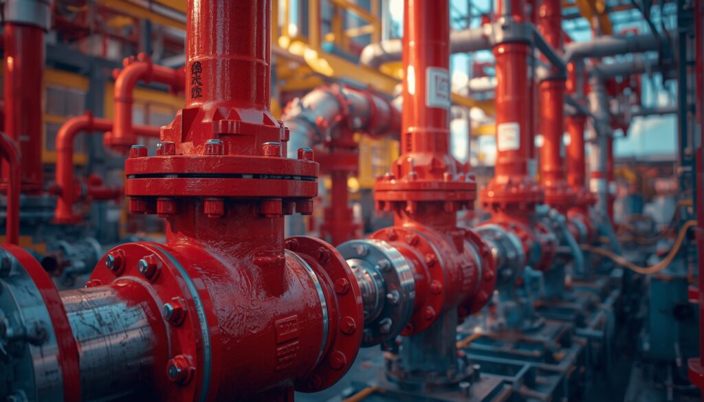 Industrial valves manufactured and tested according to API, ASME, and ISO standards for reliable industrial applications.