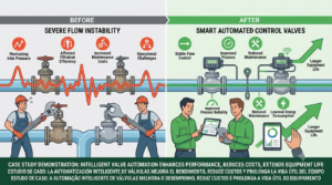 Smart valve automation stabilizing water treatment plant flow control system